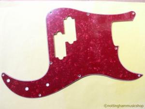 BARE PRECISION BASS GUITAR PICKGUARD RED PEARL D